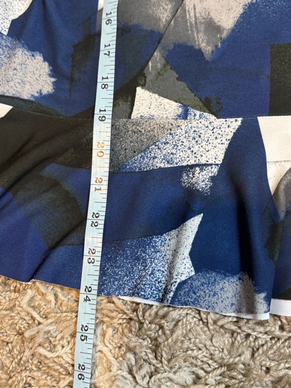 NWT Sympli Nu Peplum Top in Sapphire Shadows Abstract Print size 10 - Picture 12 of 13